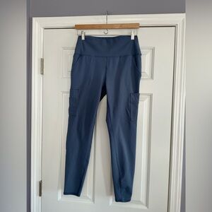 Avalanche Women's Outdoor Blue High Impact Cargo Pockets Leggings L